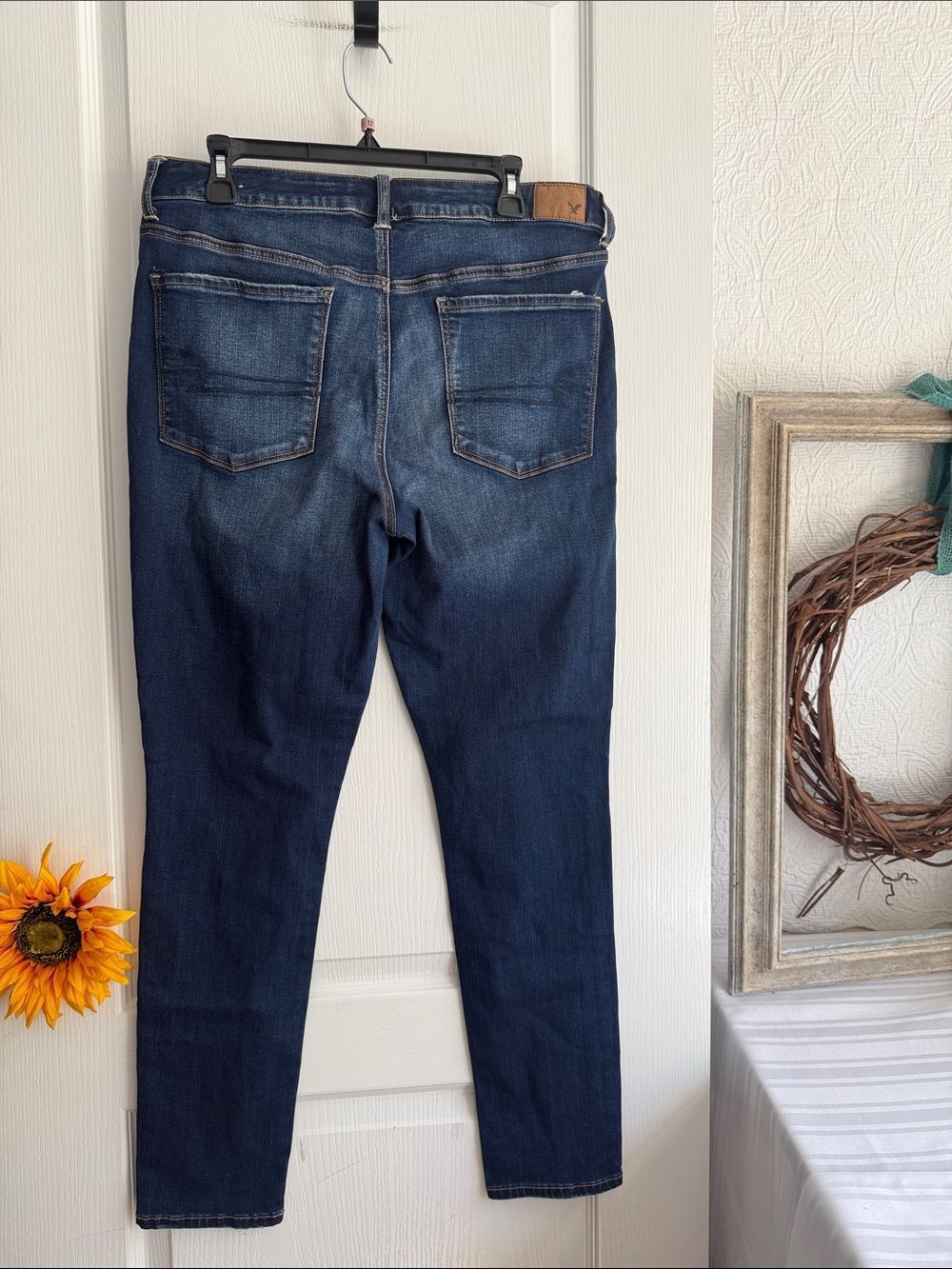 American Eagle Outfitters Dark Blue Skinny Stretch Jeans